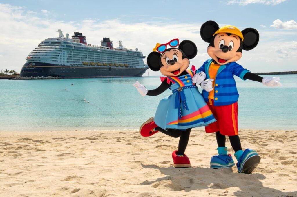 Mickey e Minnie em destino insular da Disney Cruise Line