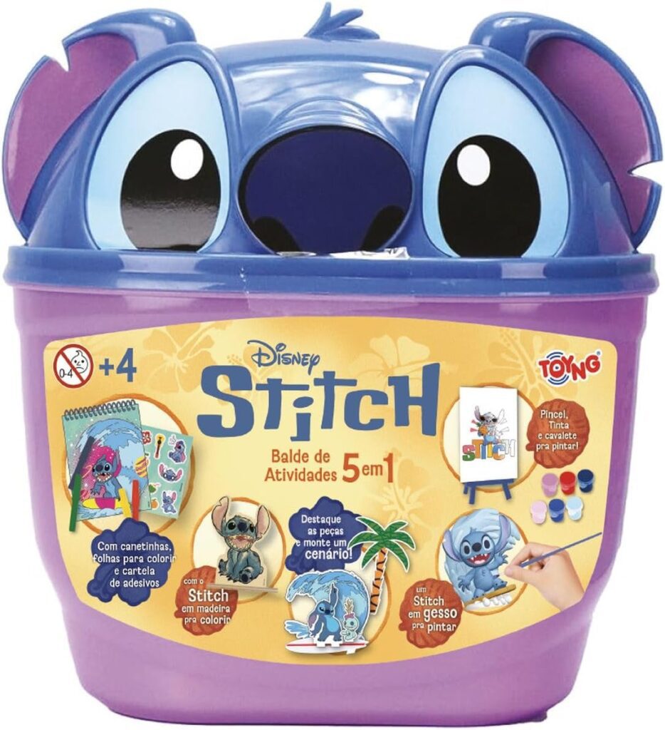 Balde de Atividades 5 em 1 do Stitch da Toyng