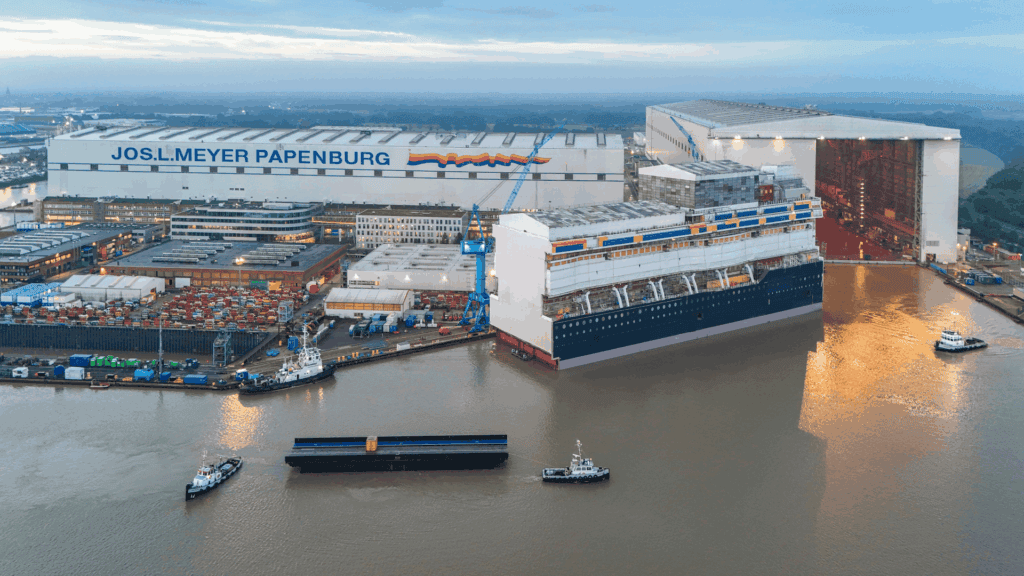 Construção do Disney Believe no estaleiro Meyer Werft na Alemanha