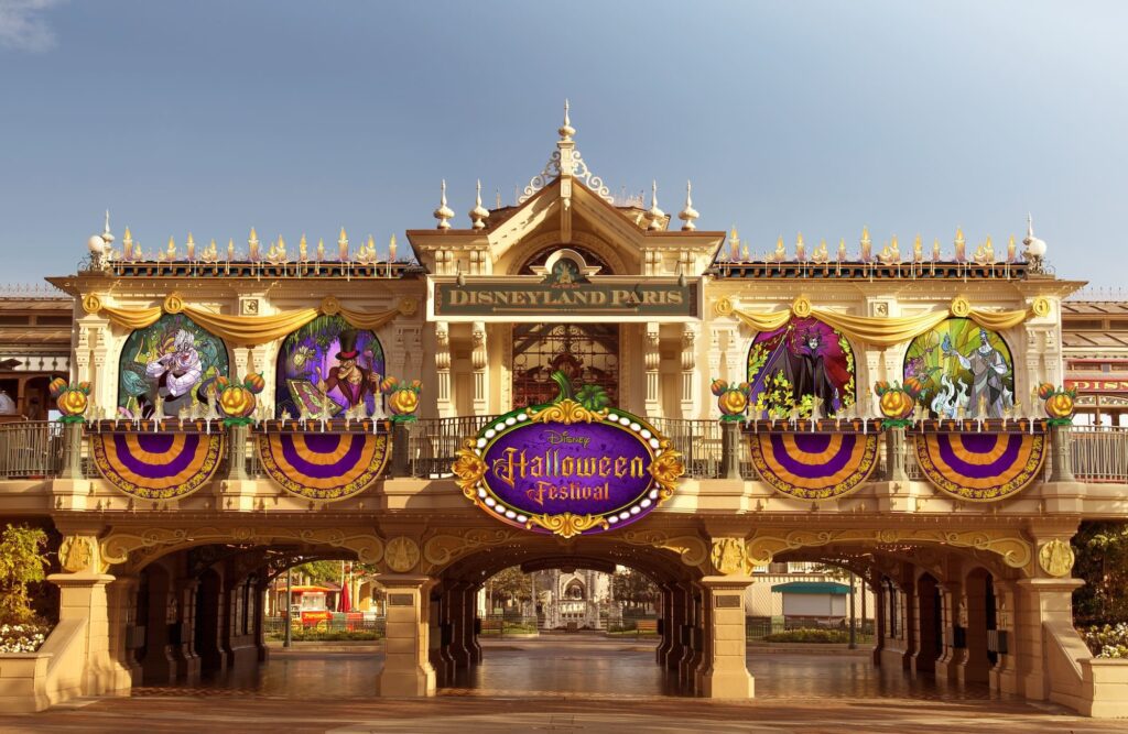 Main Street no Halloween Disneyland Paris 2026