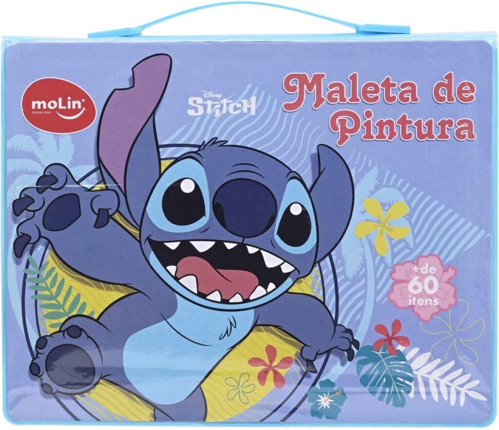 Maleta de pintura do Stitch da Molin com 64 itens