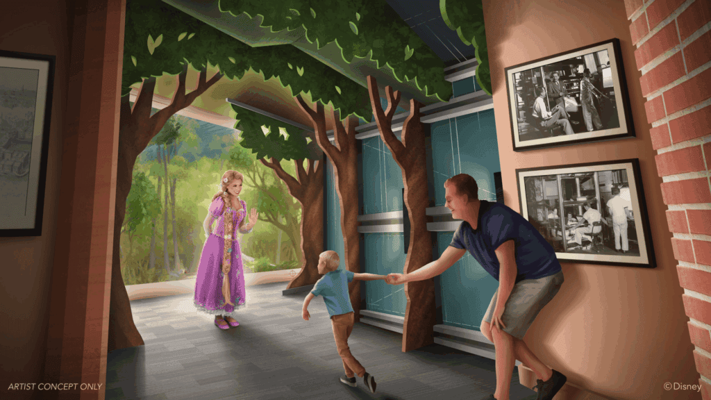 Rapunzel no Off the Page do The Magic of Disney Animation